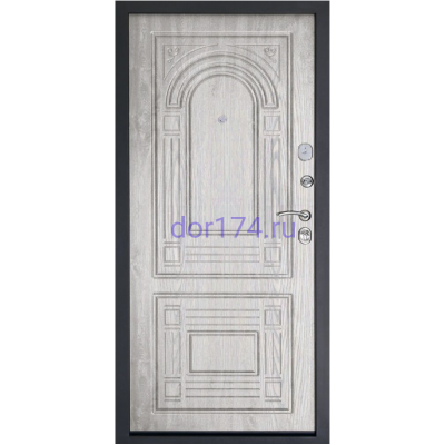 Входная металлическая дверь ДК Флоренция, Темный орех / Дуб беленый