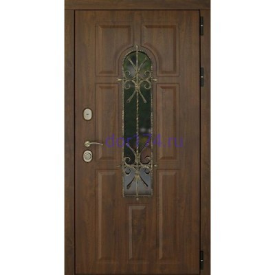 Входная металлическая дверь ДК Лион Темный орех