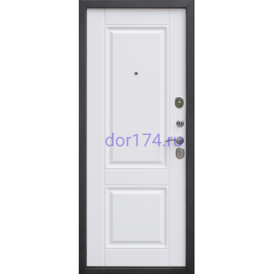 Входная металлическая дверь Вена 9,5 см. Грецкий орех / Белый матовый