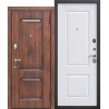 Входная металлическая дверь Вена 9,5 см. Грецкий орех / Белый матовый