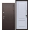 Входная металлическая дверь Толстяк 10 см. Букле Шоколад, Велюр Белый Софт
