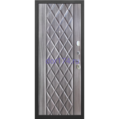 Входная металлическая дверь Троя 10 см. Муар Палисандр темный