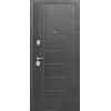 Входная металлическая дверь Троя Серебро 10 см.  Дуб Дымчатый