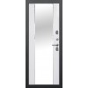 Входная металлическая дверь ISOTERMA 11 см. Серебро, Зеркало Фацет, Эмалит Белый