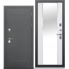 Входная металлическая дверь ISOTERMA 11 см. Серебро, Зеркало Фацет, Эмалит Белый