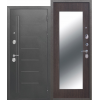 Входная металлическая дверь Троя Серебро 10 см. Зеркало MAXI, Венге