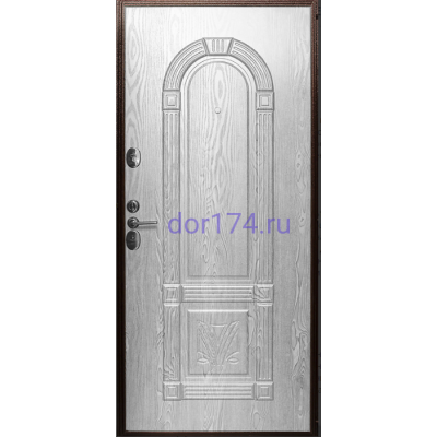 Входная металлическая дверь Страж 3К, 3D, Беленый дуб